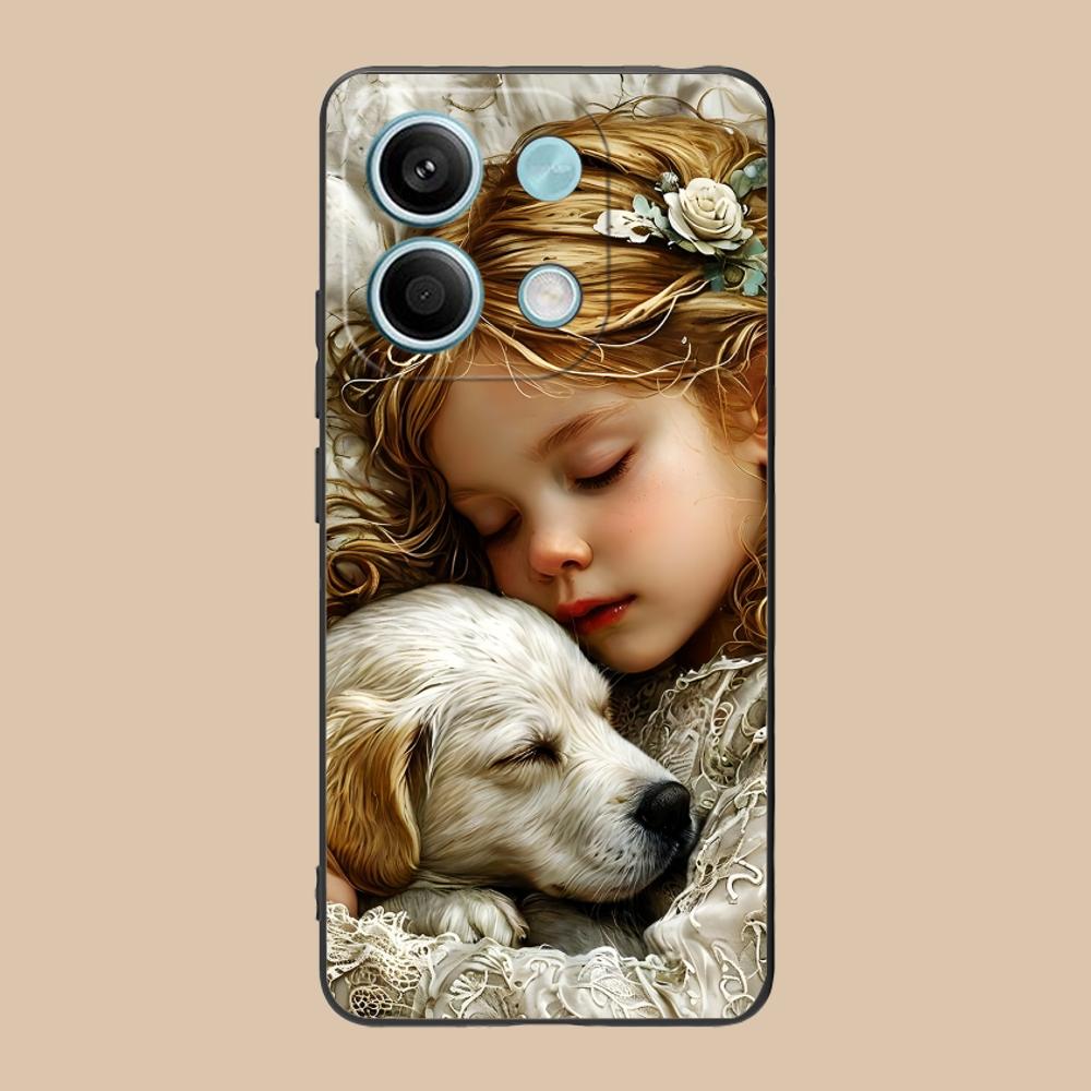 

Girl Dog Puppy Matte TPU Mobile Phone Case for POCO M7 M6 M5 M4 M3 X7 X6 X5 X4 X3 Pro GT 5G Colorful Printing Cover Poco X3 GT