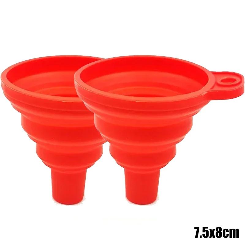 Entonnoir Pliable En Silicone Pour Moteur De Voiture, 2 Pièces, Liquide De Lavage, Changement De Liquide, Portable, Changement D'huile