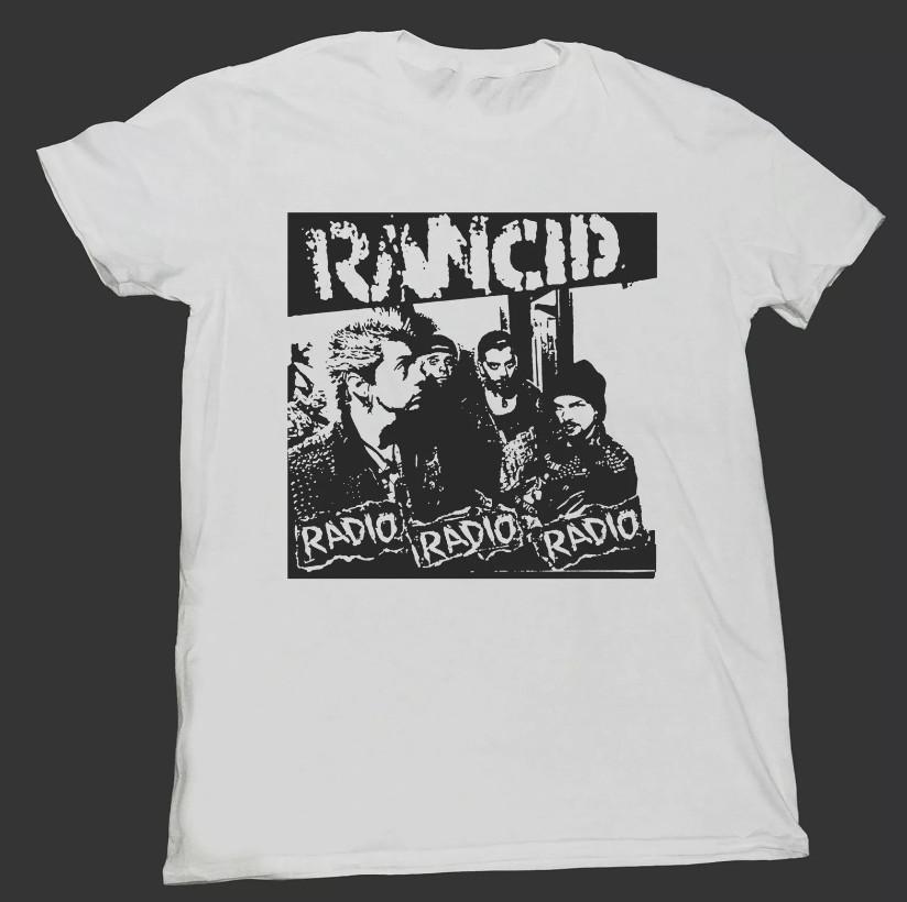 Винтаж RANCID ХАРДКОР ПАНК-РОК Хлопок Белый Все Размеры Мужская Женская Рубашка BT056 Унисекс Футболка S