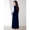 French Style Faux Two-Piece Top & Skirt Set