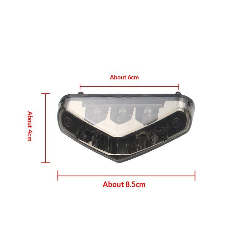 Mini Motorcycle LED Tail License Light Rear Brake Lamp For Dirt Bike ATV Chopper Scooter Cruiser Moto Number Plate Taillight