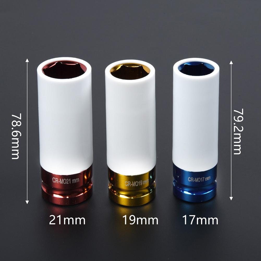 17 /19/ 21mm Colorful Sleeve Tire Protection Sleeve Deep Impact Nut Socket