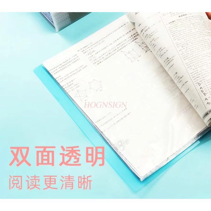 Test Paper Storage Book, Information Book Folder A4, Transparent Multi-layer Insert Booklet, Large Capacity