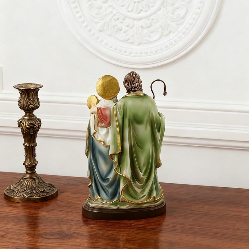 Elegante Heilige Familie Figur - Josef, Maria und Baby Jesus Heimdeko Skulptur für warme und einladende Wohnräume