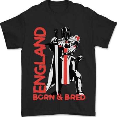 Engeland Geboren & Getogen Sint Jorisdag Heren T-shirt 100% Katoen