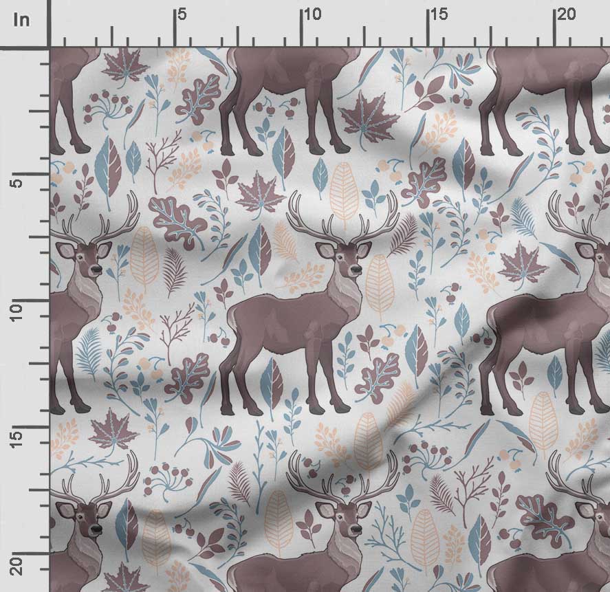 Soimoi Animals Print, Bavlna Cambric, Prošívací tkanina prodávaná The Yard 42 palců široká, bavlněná tkanina střední gramáže, Šicí potřeby,