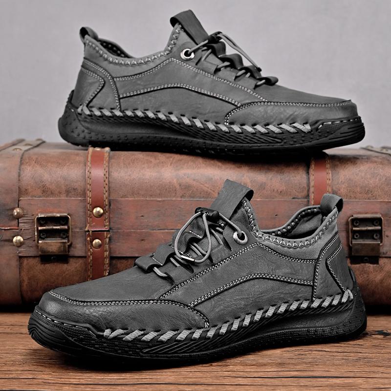 Handmade Genuine Leather Men Shoes Comfortable Casual Leather Shoes Men Loafers Moccasins Men Flats Shoes