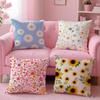 Full Print Floral Print Pattern Cushion Cover Pillow Case Soft Skin Friendly Fabric  Concealed Zipper