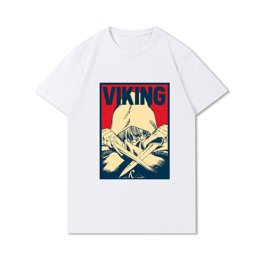 100% Cotton Summer Men T Shirts Viking Vintage Skull Beard with Headphone Printed Casual Top Tees