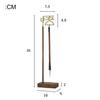 Chinese Wu Brush Pen Holder with Wooden Base Calligraphy Rest Ink Hanger Metal Writing Brush Holder School Stationery