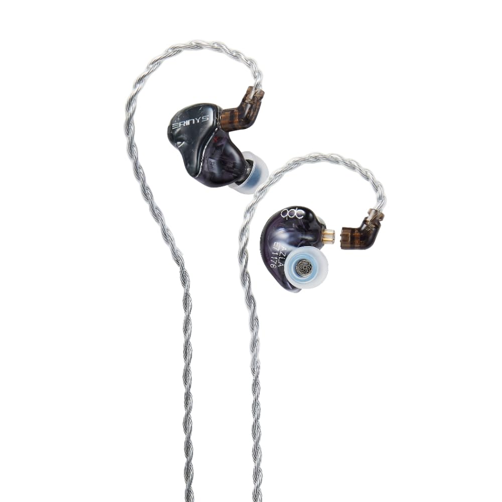 AZLA ERINYS II qdc Collaboration Limited Edition Gaming Earphones x 1 DD x 1 Hybrid Includes Switchable Cable Microphone SednaEarfit II Ear Monitors