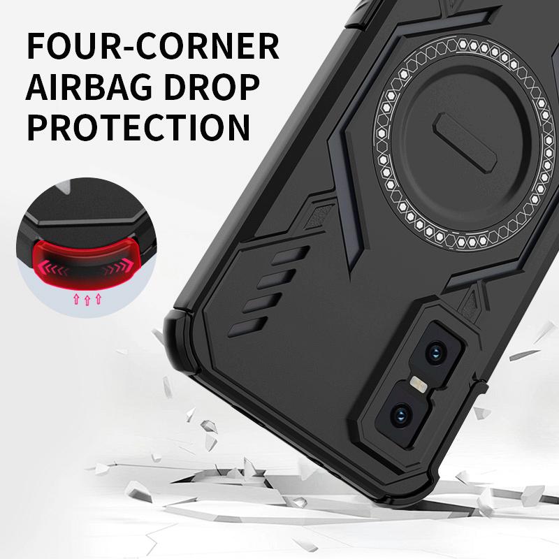 KEYSION Hollow Heat Dissipation Case for Infinix GT 30 Pro 5G TPU+PC Magnetic Cooling Shockproof Phone Cover for Infinix GT 30