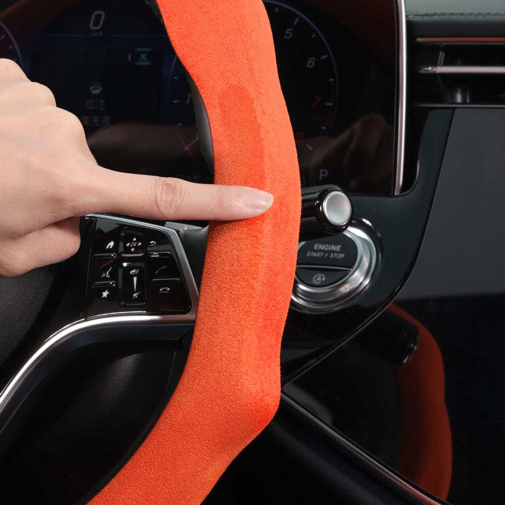 Suitable for Citroen Premium Suede Snap-On Steering Wheel Cover, Non-Slip and Durable, for C3 C4 X Berlingo C5 Aircross Jumper Spacetourer Ami X, Ava