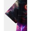 Men's 3D Abstract Cloud Print T-Shirt Lightning Nebula Graphic Short Sleeve Crewneck Tee Colorful Summer Casual Tops Streetwear Harajuku Clothing