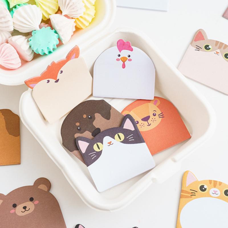 240/960 Sheets Large Capacity Adhesive Animal Shaped Memo Pads Cartoon Cute And Interesting Animal Shaped Sticky Notes