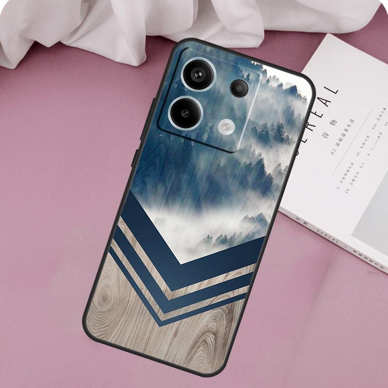 Wolf Bike Butterfly Wood Case For Xiaomi Redmi Note 12 11 9 10 13 Pro Plus 12S 11S 10S 9S Redmi 13C 9C 10C 12C Cover
