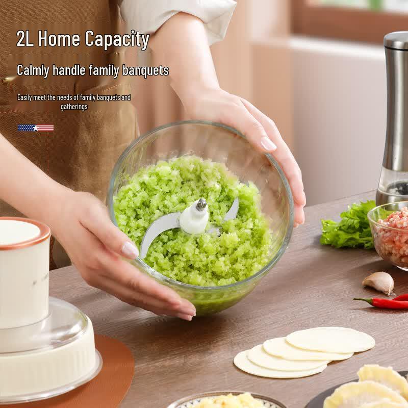 Macaiiroos 2L Electric Food Processor & Meat Grinder CN plug (adapter included)