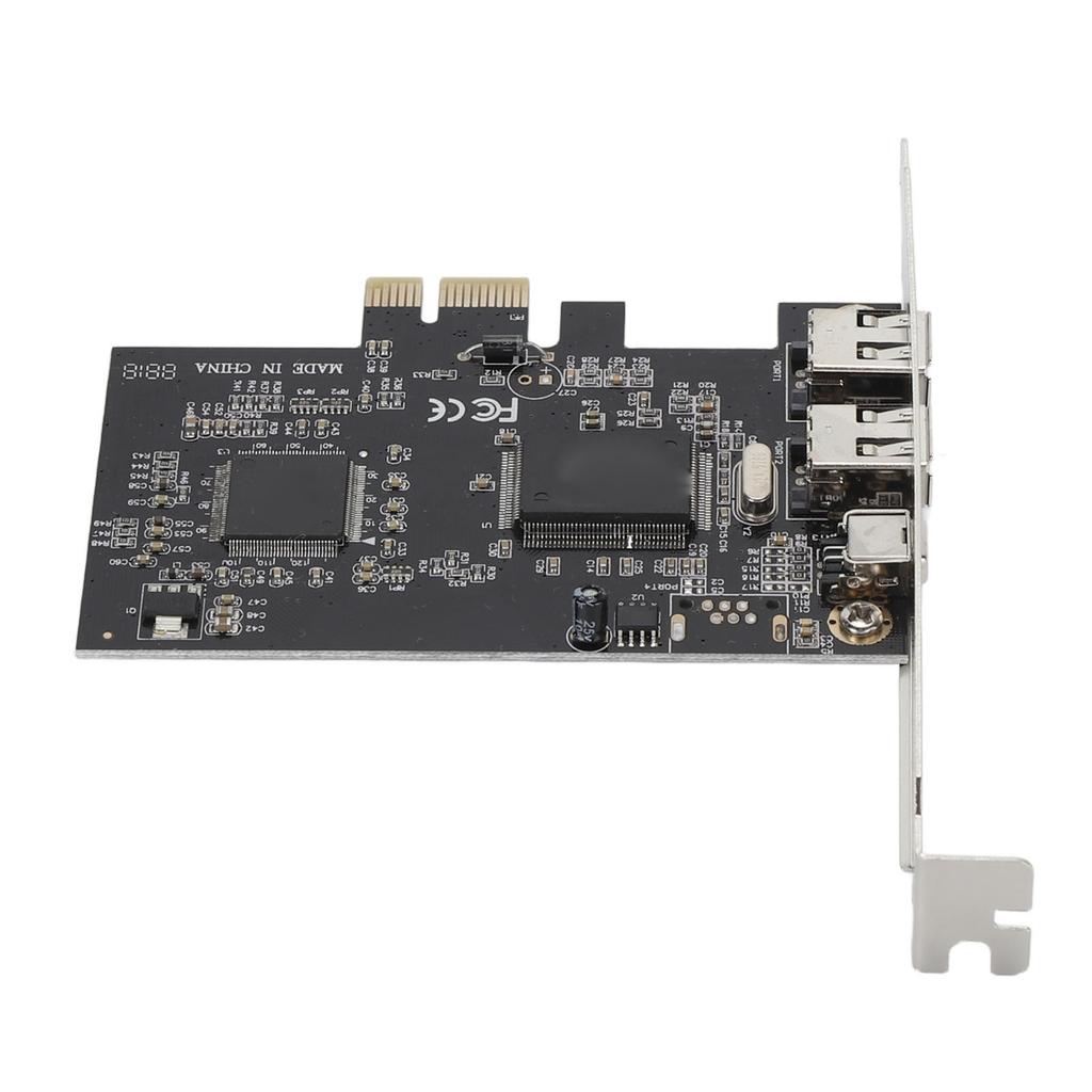 PCIE 1X To 3 Port 1394A Firewire Riser Card Dual Chip Design Support 1440x1080 800Mbps Expansion