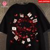 Amerikanisches Schmetterling Poker Print T-Shirt Herren Damen Sommer 2025 Neu 100% Baumwolle Paar Kurzarm T-Shirt Y2k Top Herrenbekleidung