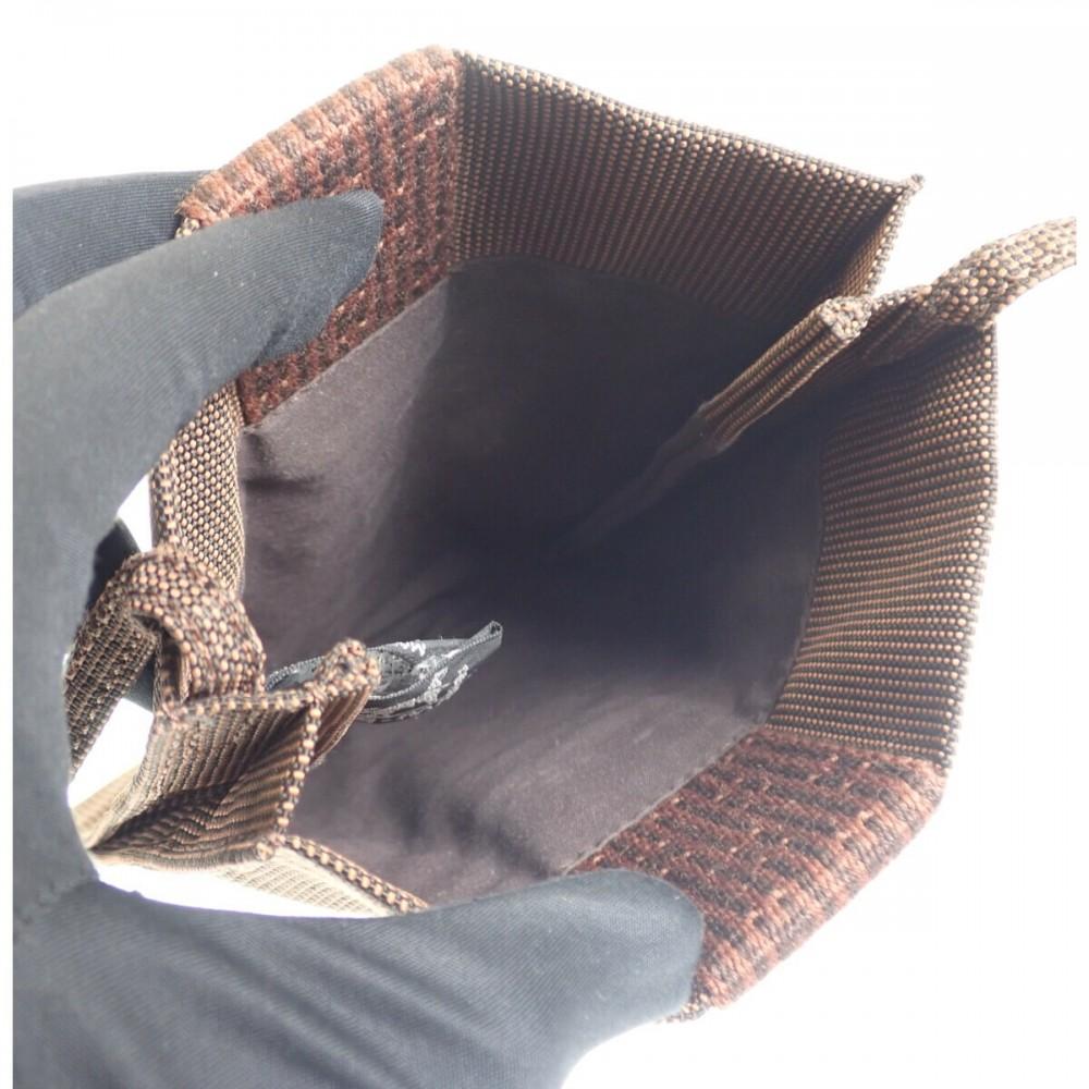 HERMES   Shoulder Bag Brown canvas Women