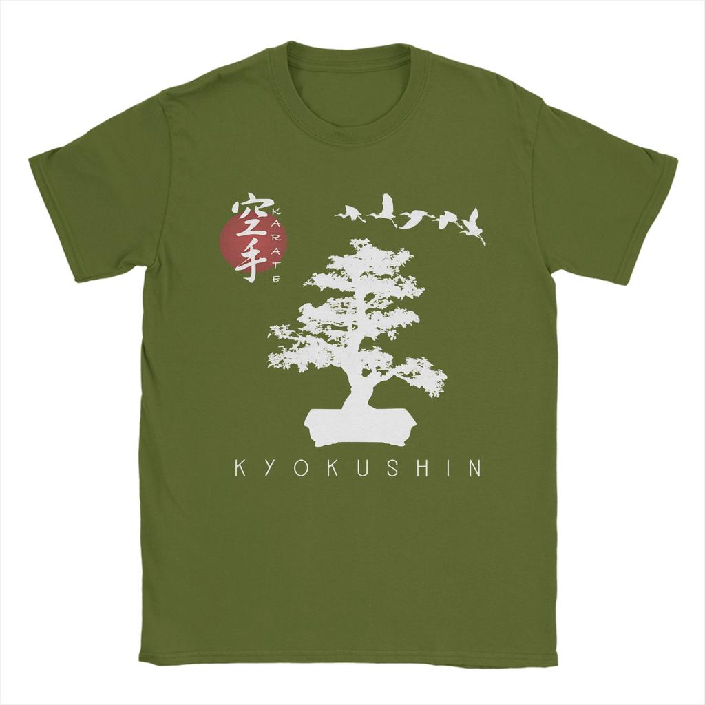 Bonsai Tree Kyokushin TShirt Summer Vintage T Shirts 100 Cotton Hip Hop Tshirt For Men Loose Top Tees