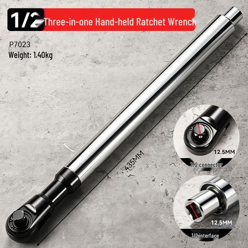 Heavy Duty 72-Tooth Multifunction Ratchet Wrench: Manual, Electric, and Pneumatic Right Angle for Auto Repair