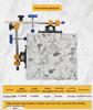 6-inch Double Suction Cup Stone Slab Marble Countertop Fixer with 90° Boxed Joint