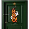 Gothic Ghost Witch Hat Door Hanger Wooden BOO Letter Wall Ornament  Kitchen Hanging