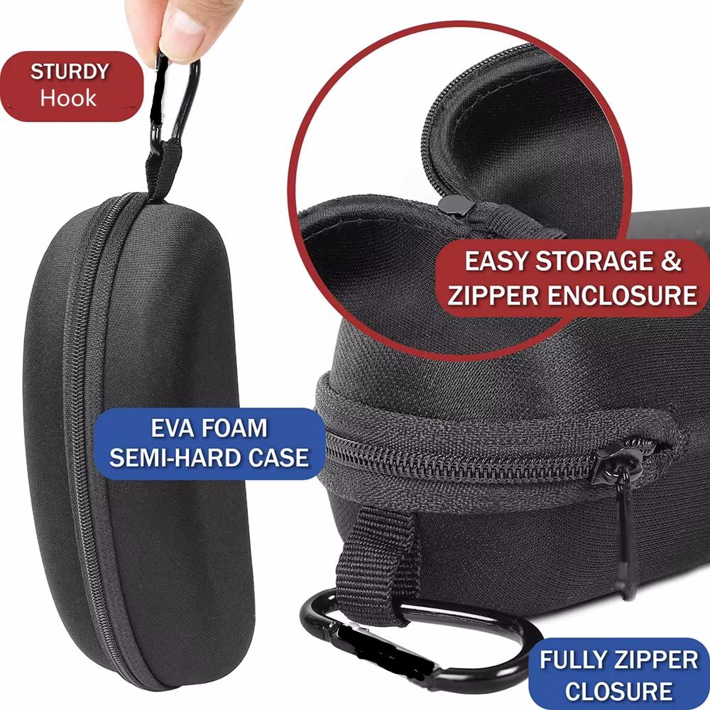 EVA Glasses Box Sunglasses Case Spectacle Case Eyeglass Box Hard Case with Lanyard Zipper with Hook Eyewear Bag Accessories
