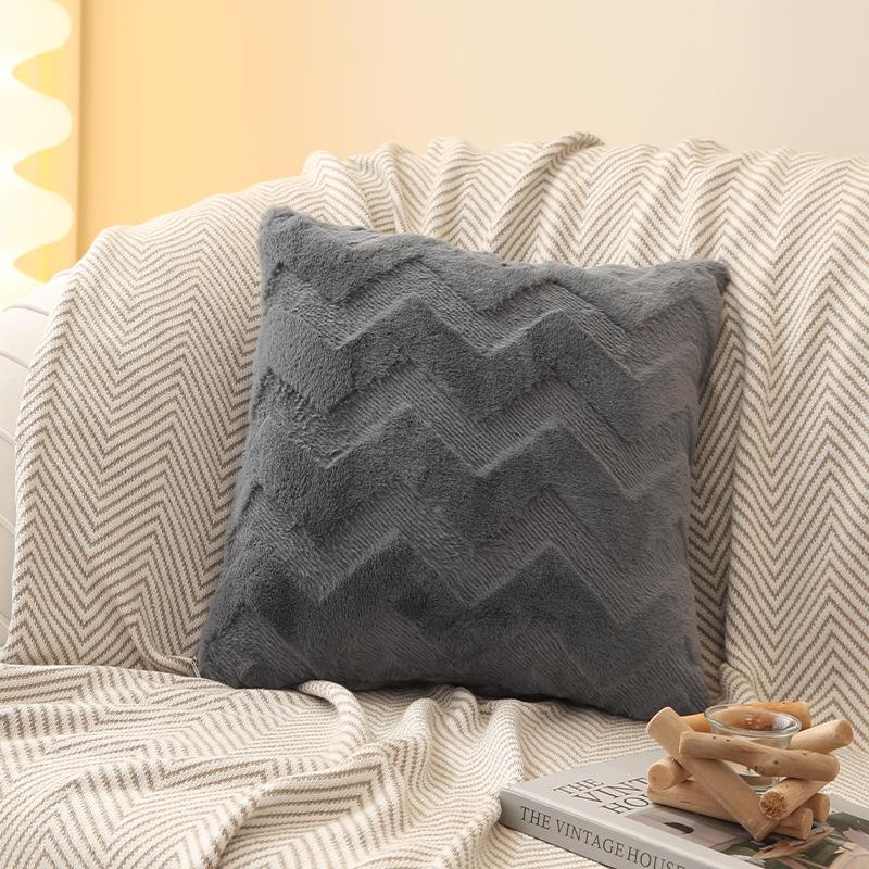 Plush Throw Pillow Covers For Sofa Square Cushion Cover Bed Living Room Plush Sleep Pillow Case Cotton Home Decor