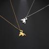 Cazador Angel Pendant Necklace for Women Christian Amulet Neck Chain Angel Baby Stainless Steel Jewelry Birthday Gifts New