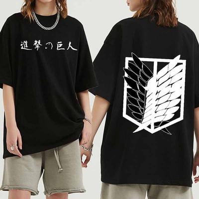 Attack On Titan Harajuku Cool T-shirts Japanese Anime Shingeki No Kyojin T-shirt Men Tshirt Manga Graphic T Shirt Top Male