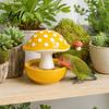 Corrosion Resistant Bird Feeder Resin Mushroom Feeder Spill Proof No Mess Cage