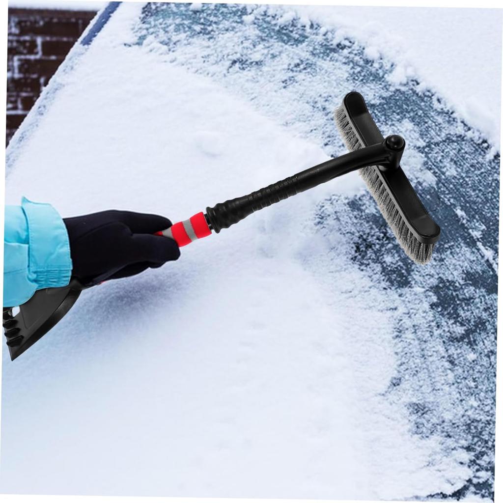 Portable Snow Scraper Ergonomic Grip Efficient Ice And Frost Removal Tool For Trucks Suvs Snow Brush For Windshield And Window Cleaning