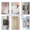 2Pcs 90 Degree Stainless Steel Glass Door Hinge Household Bathroom Cabinet Rotary Connection Hardware Accessories