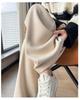 2025 Autumn/Winter High-Waisted Herringbone Wool Blend Wide-Leg Pants