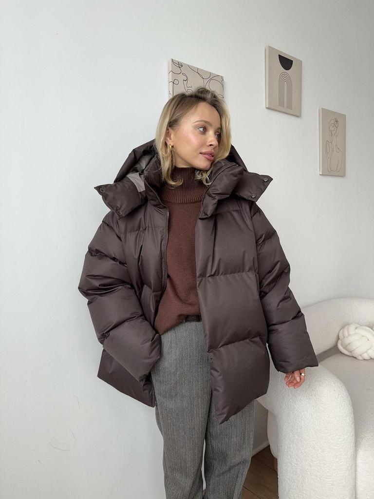 Damen Winter Warme Kapuzenjacke mit Pelzkragen - Schlank geschnittener Baumwollmantel mit Reißverschluss und langen Ärmeln