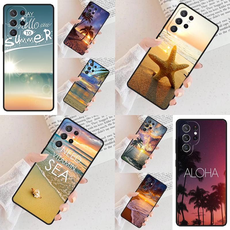 Summer Beach Love Cell Phone Case for Samsung Galaxy S26 Ultra S25 S24 S23 S22 S21 S20 Note10 Cover