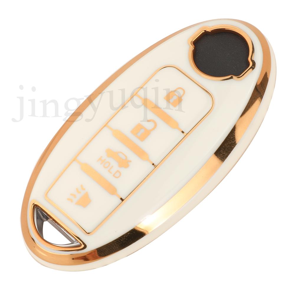 Jingyuqin Soft TPU Car Key Case Fob For Nissan Qashqai Juke J10 J11 X-Trail T32 T31 Kicks Tiida Pathfinder Note For Infiniti