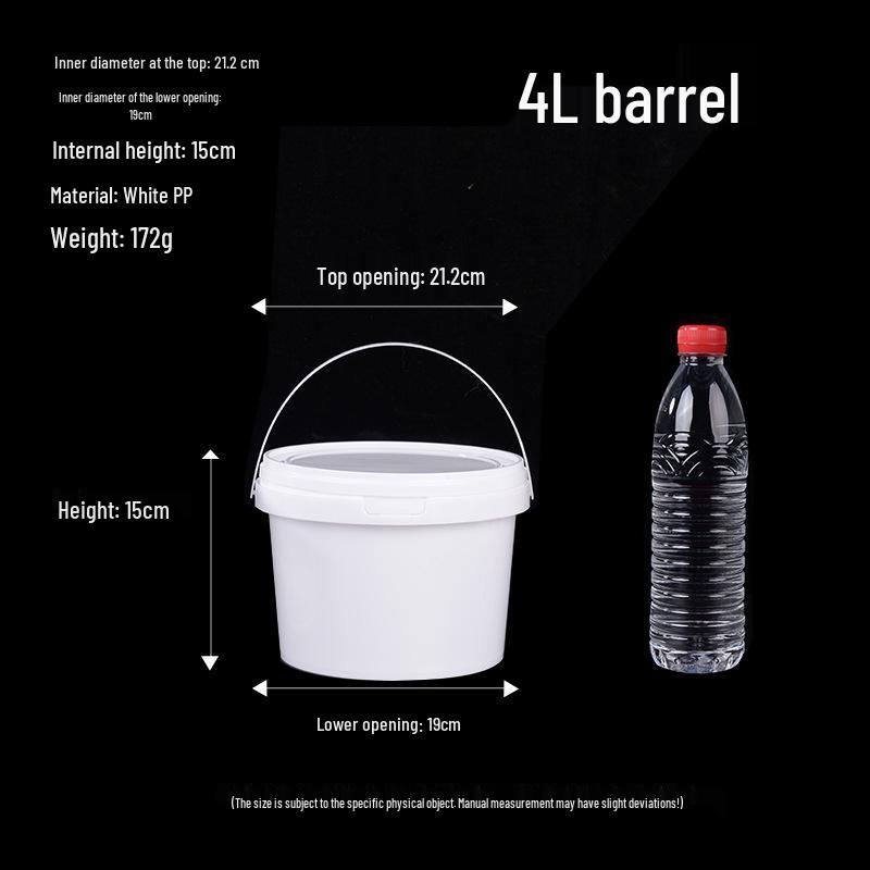 Transparent Food-Grade Plastic Bucket for Ice, Milk Tea, or Snacks