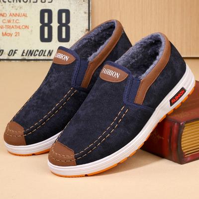 Winter New Cotton Boots Velvet Warm Leather Snow Boots Thickened Large Cotton Boots Men's High-top Men's Sports Cotton Shoes