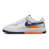 Nike Force 1 Low EasyOn LV8 2 PS Upside Down Kids Sneakers White Light-Silver Astronomy-Blue FN0410-002