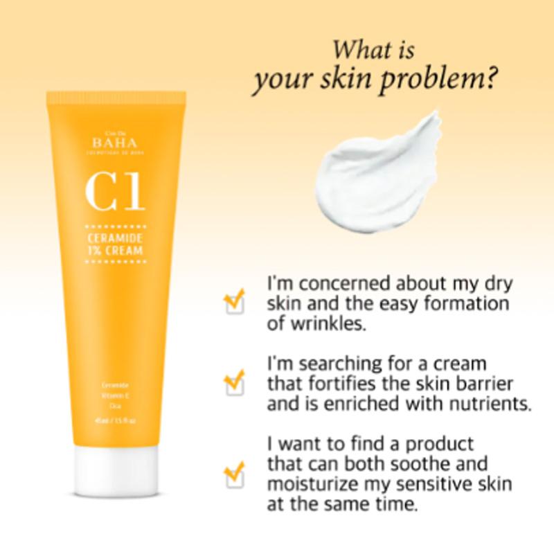 Cos De BAHA (C1) Ceramidy 1% + Niacynamid Serum w kremie 45ml (3 opcje)