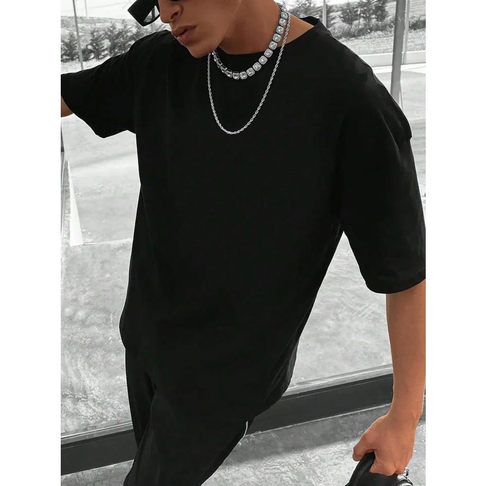 It Is What It Is Letter Graphic Men Tshirt Summer Cotton Fashion Oversized Clothes Casual Hip Hop Tops Loose Soft T-Shirt