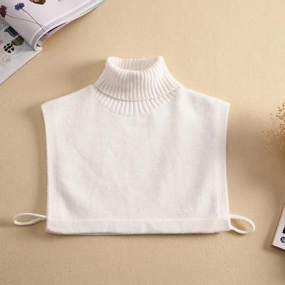 Femmes Pull Blanc Faux Col Dames Col Roulé Stand Faux Col Réglable Demi-Chemise Blouse Haut Décoration Accessoires