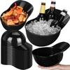 Home Run Party Bowls   70oz Baseball Cap Snack Containers for Ice Cream  Popcorn  and Party Snacks Black  1 Piece Set