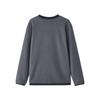 Skechers Outdoor Series Simple Letter Comfortable Warm Knitted Crew Neck Sweatshirt Men Sweatshirt Periscope-Gray L424M012-0403