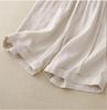 2024 Women's High Waist Cotton Linen A-line Shorts - Summer Elastic Wide Leg Casual Five-Point Pants