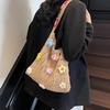 Summer Large Capacity Boho Tote Bag Floral Crochet Handbag Vintage Multicolor Cut-Out Knitted Fashionable Hollow Out Handbag
