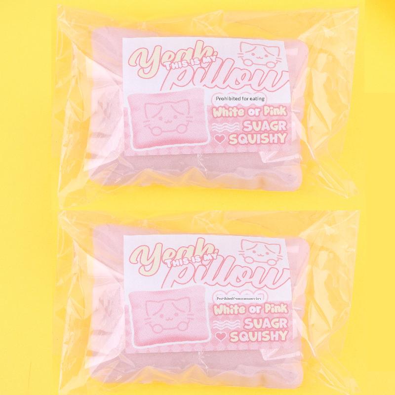 Cute Cat Square Pillow Slow Rebound Stress Relief Toys Sensory Fidget Toys For Kids Adults Relaxing Gifts
